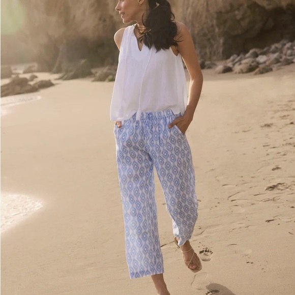 NWT Splendid Angie Ikat Crop Wide Leg Pant M - Picture 2 of 6